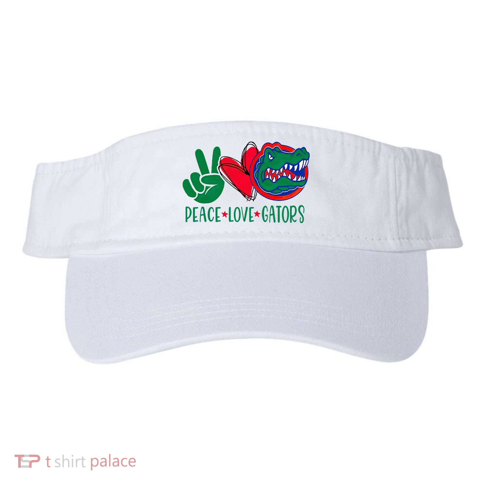 Peace Love Gator Cute Costume Animal Lover Alligator Visor
