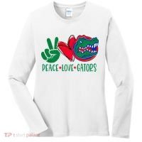 Peace Love Gator Cute Costume Animal Lover Alligator Women's Long Sleeve Shirt thumb 0