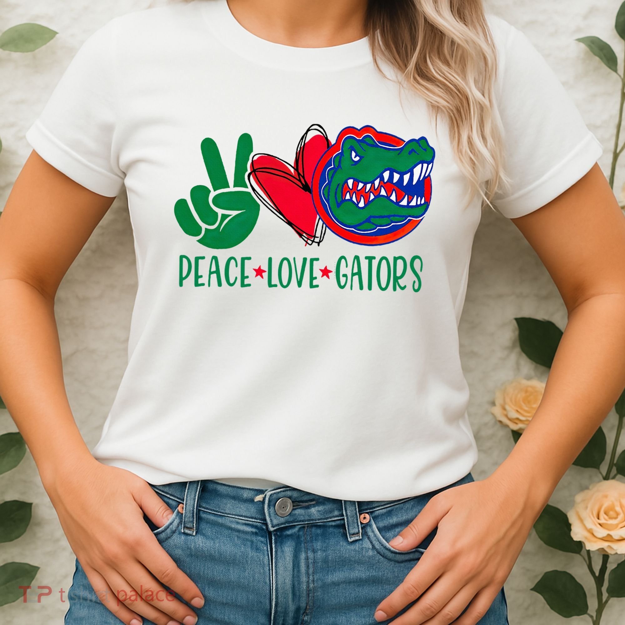 Peace Love Gator Cute Costume Animal Lover Alligator Women's T-Shirt
