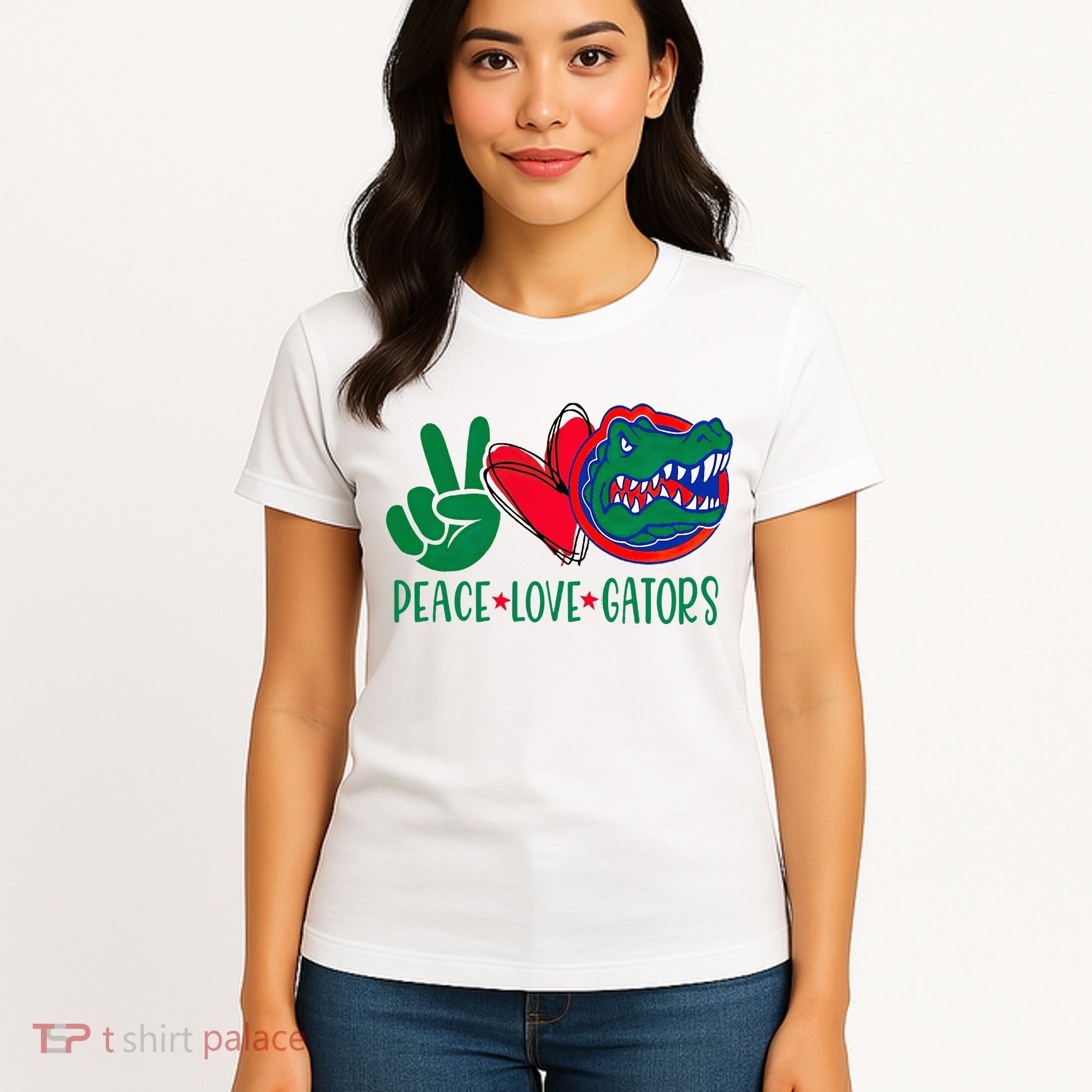 Peace Love Gator Cute Costume Animal Lover Alligator Women's T-Shirt