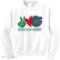 Peace Love Gator Cute Costume Animal Lover Alligator Kids Sweatshirt thumb 0