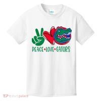 Peace Love Gator Cute Costume Animal Lover Alligator Kids T-Shirt thumb 0