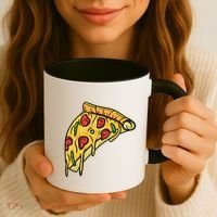 Pizza Lovers, Greasy Slice Of Pizza Coffee Mug thumb 3