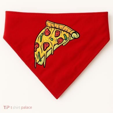 Pizza Lovers, Greasy Slice Of Pizza USA-Made Doggie Bandana