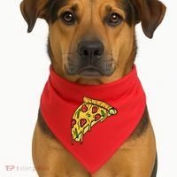 Pizza Lovers, Greasy Slice Of Pizza USA-Made Doggie Bandana thumb 1