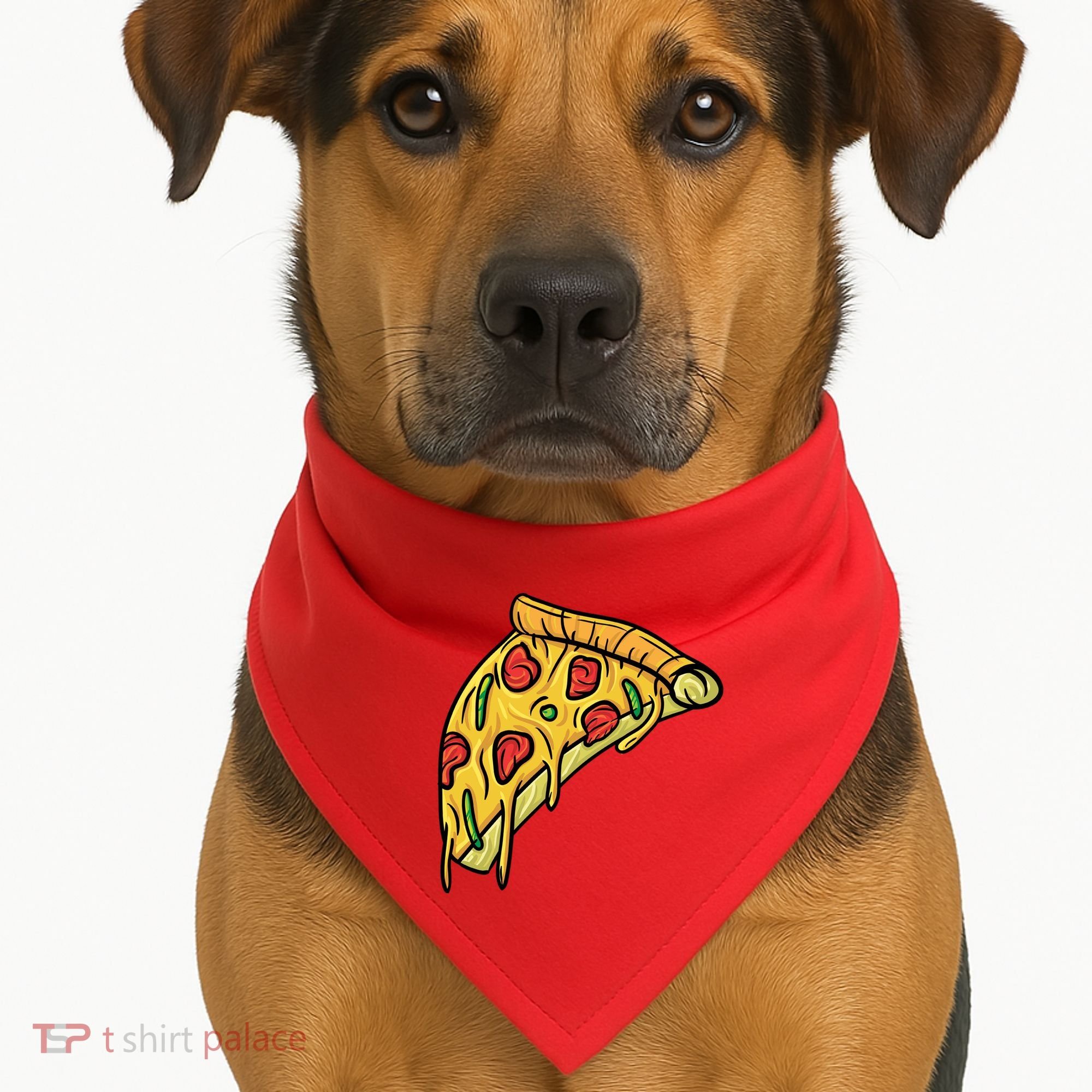 Pizza Lovers, Greasy Slice Of Pizza USA-Made Doggie Bandana