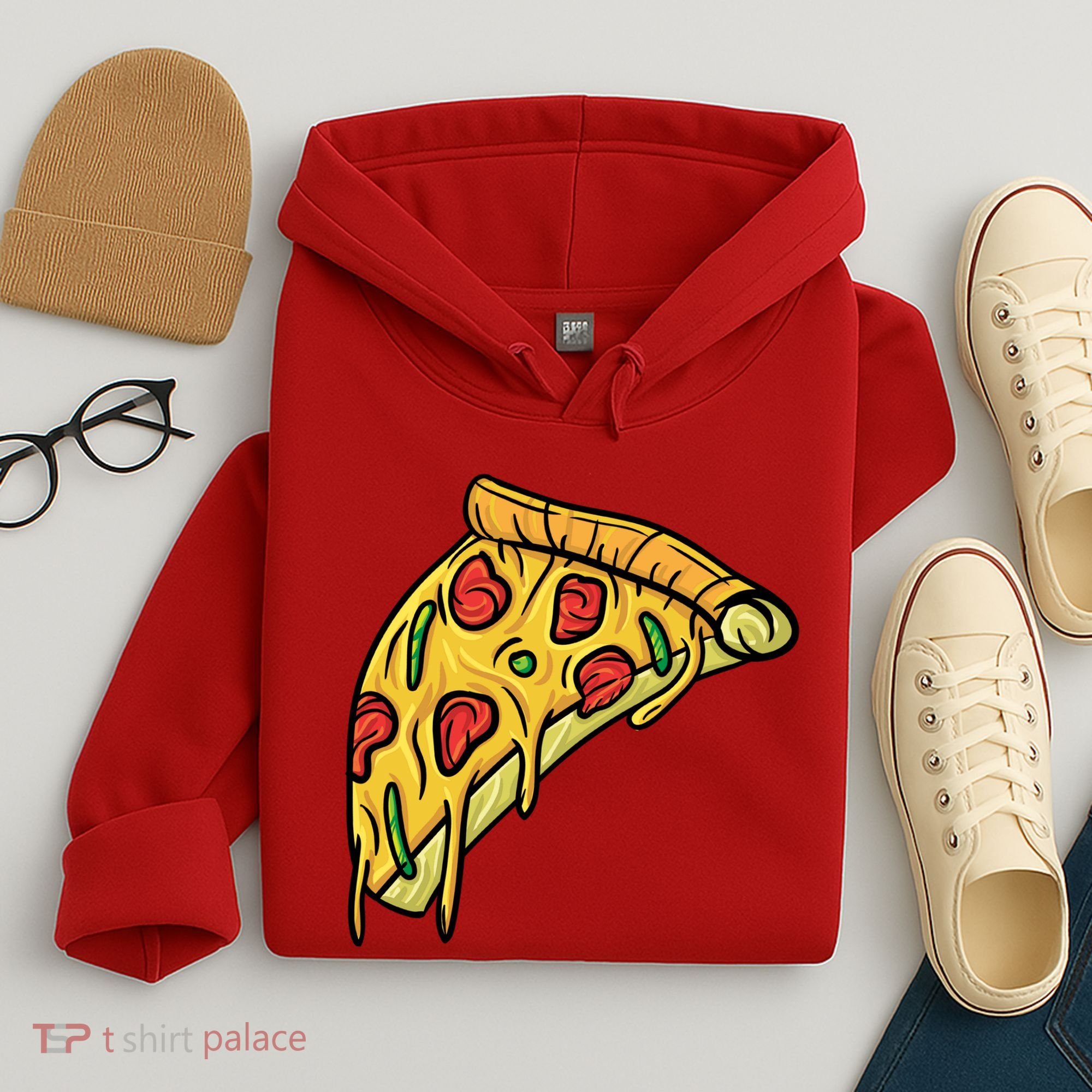 Pizza Lovers, Greasy Slice Of Pizza Hoodie