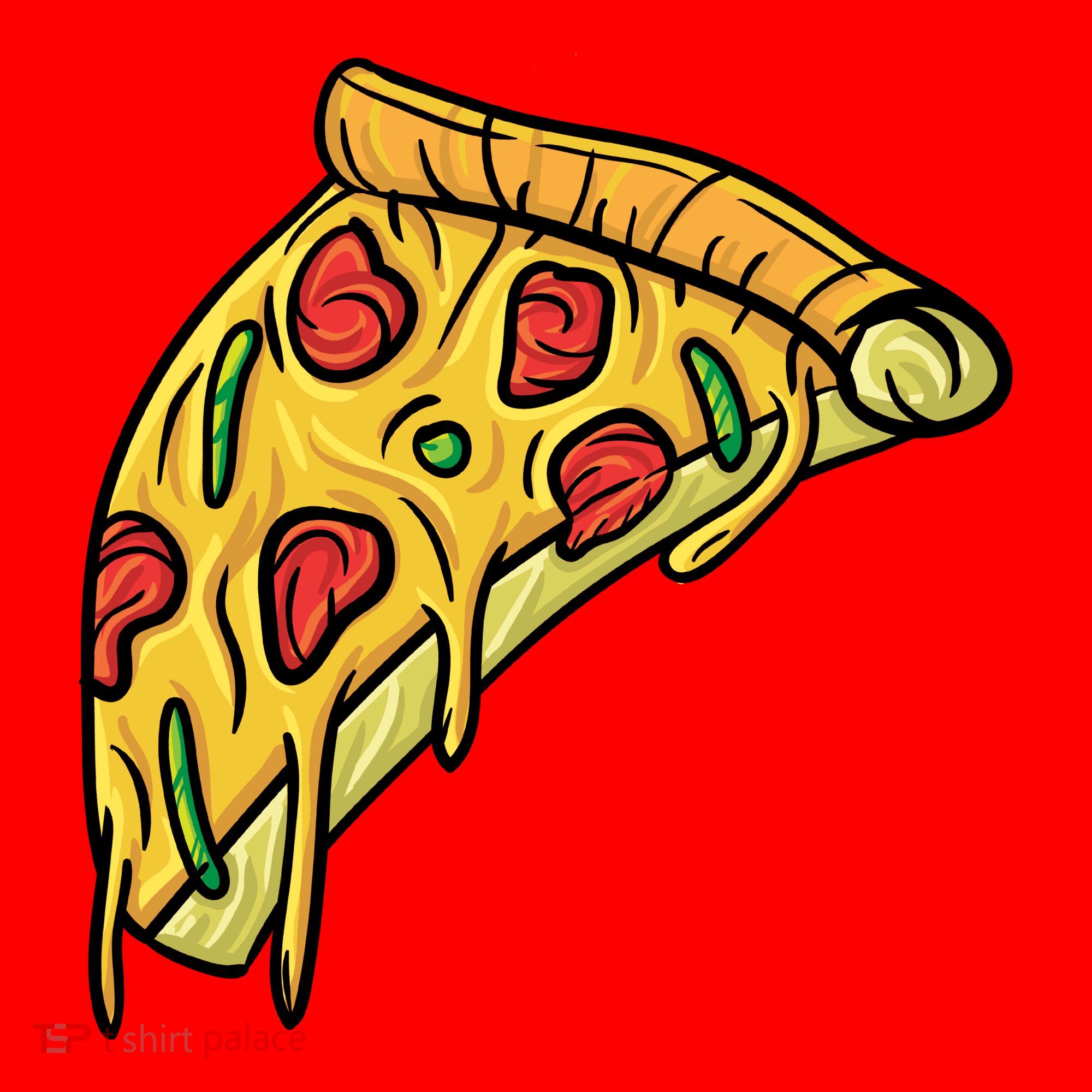 Pizza Lovers, Greasy Slice Of Pizza Button