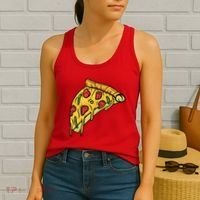 Pizza Lovers, Greasy Slice Of Pizza Women's Tank Top thumb 2