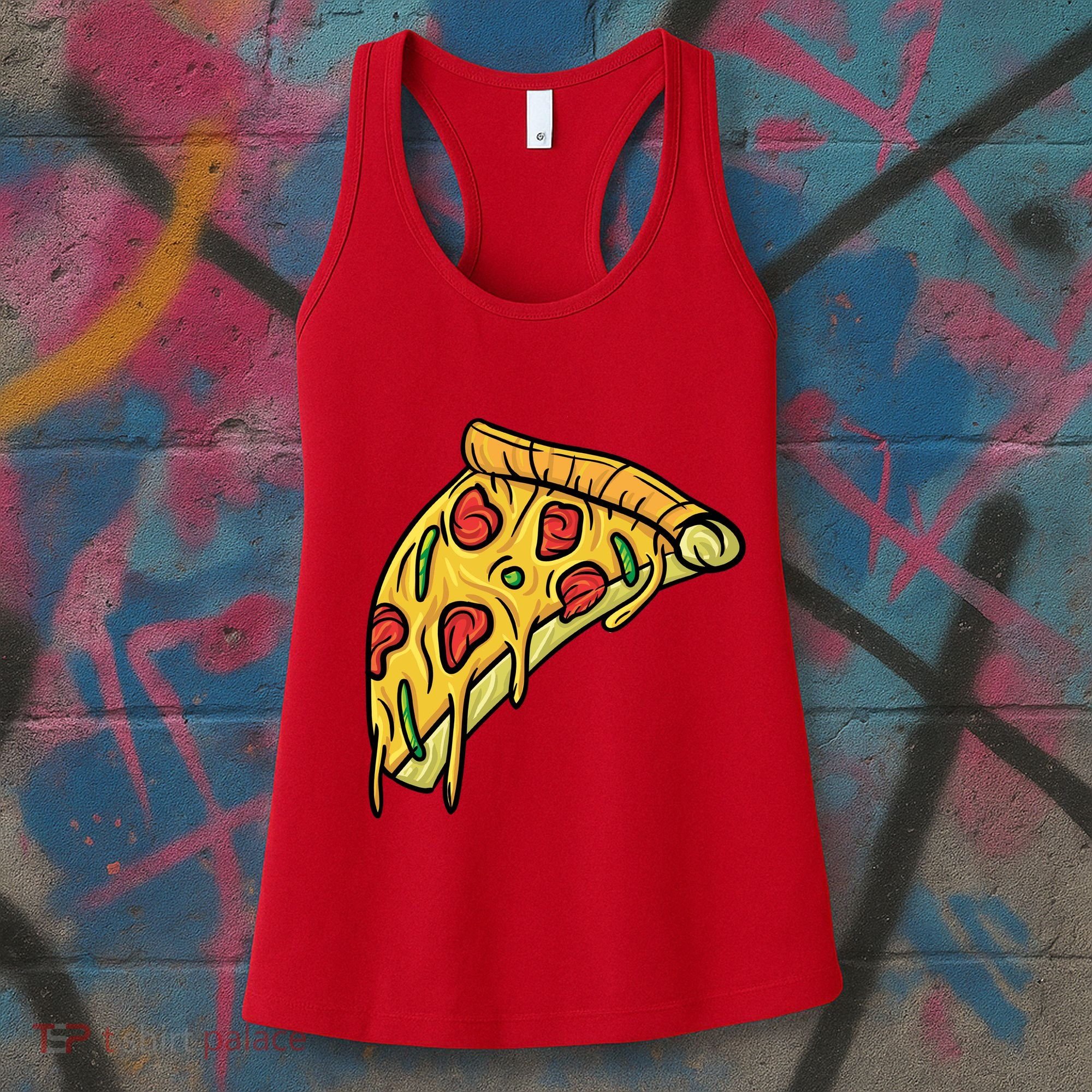 Pizza Lovers, Greasy Slice Of Pizza Women's Tank Top