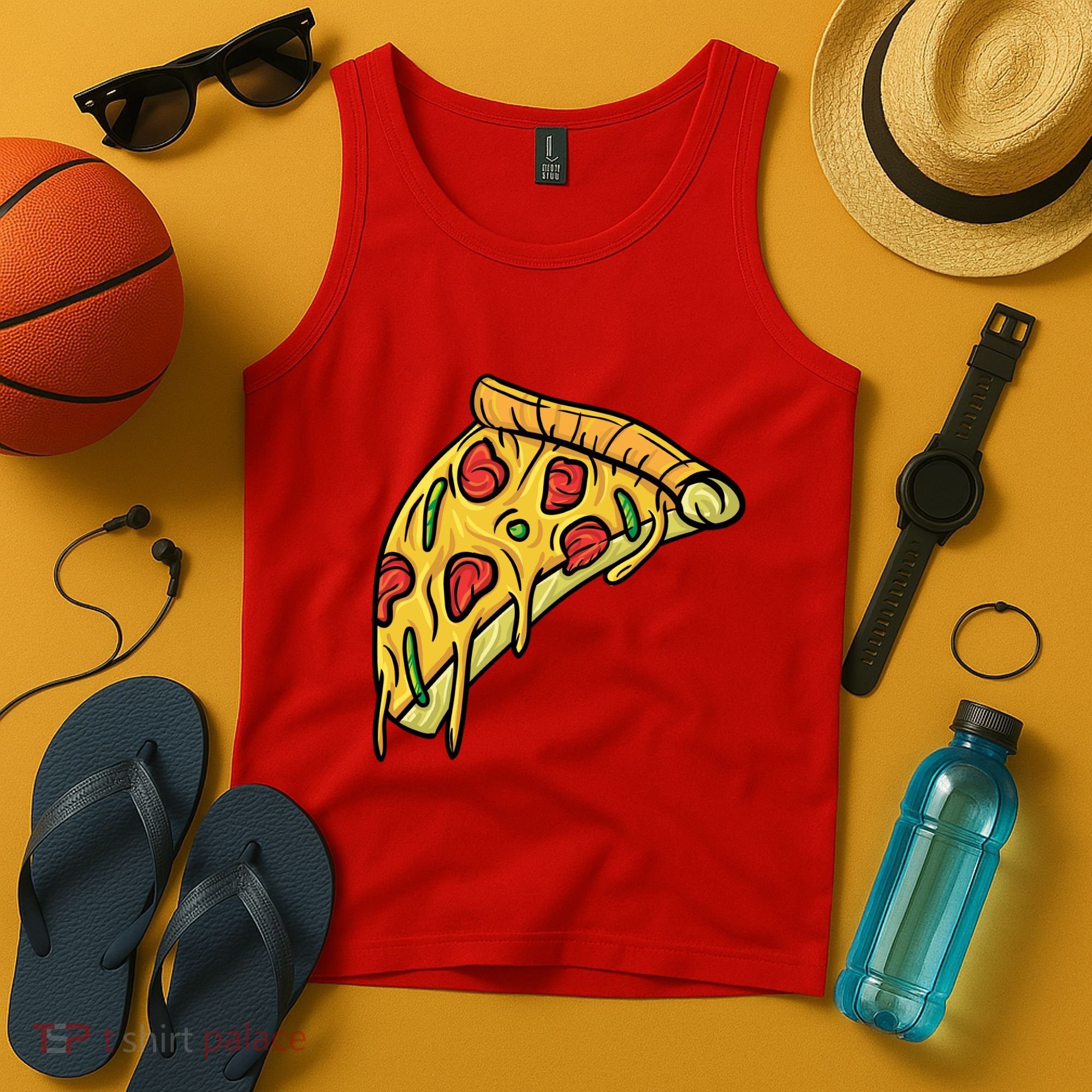 Pizza Lovers, Greasy Slice Of Pizza Tank Top