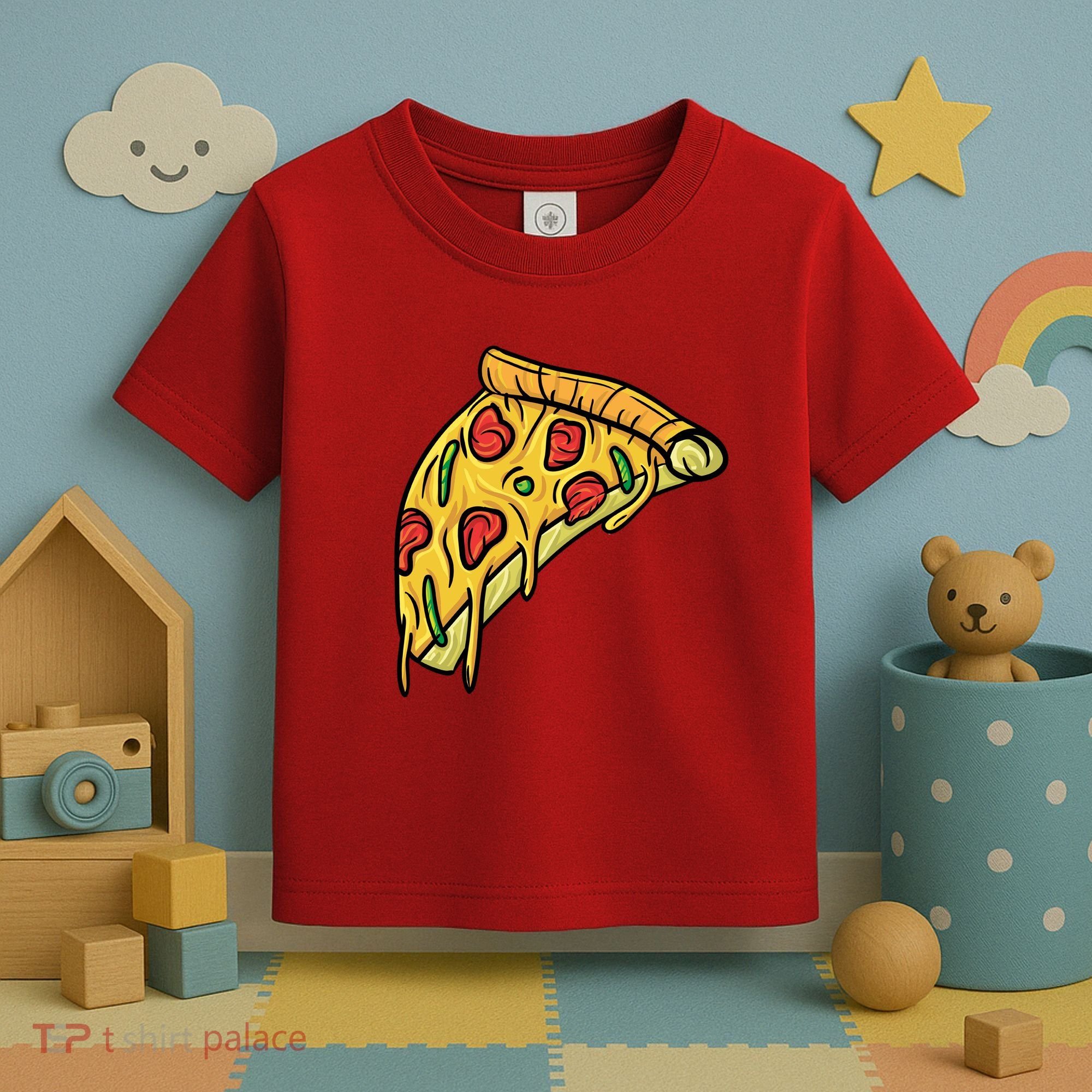 Pizza Lovers, Greasy Slice Of Pizza Toddler T-Shirt