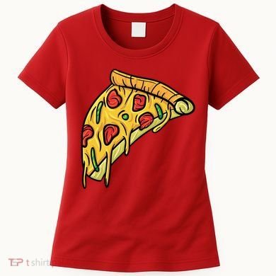 Pizza Lovers, Greasy Slice Of Pizza Women's T-Shirt