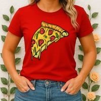 Pizza Lovers, Greasy Slice Of Pizza Women's T-Shirt thumb 2