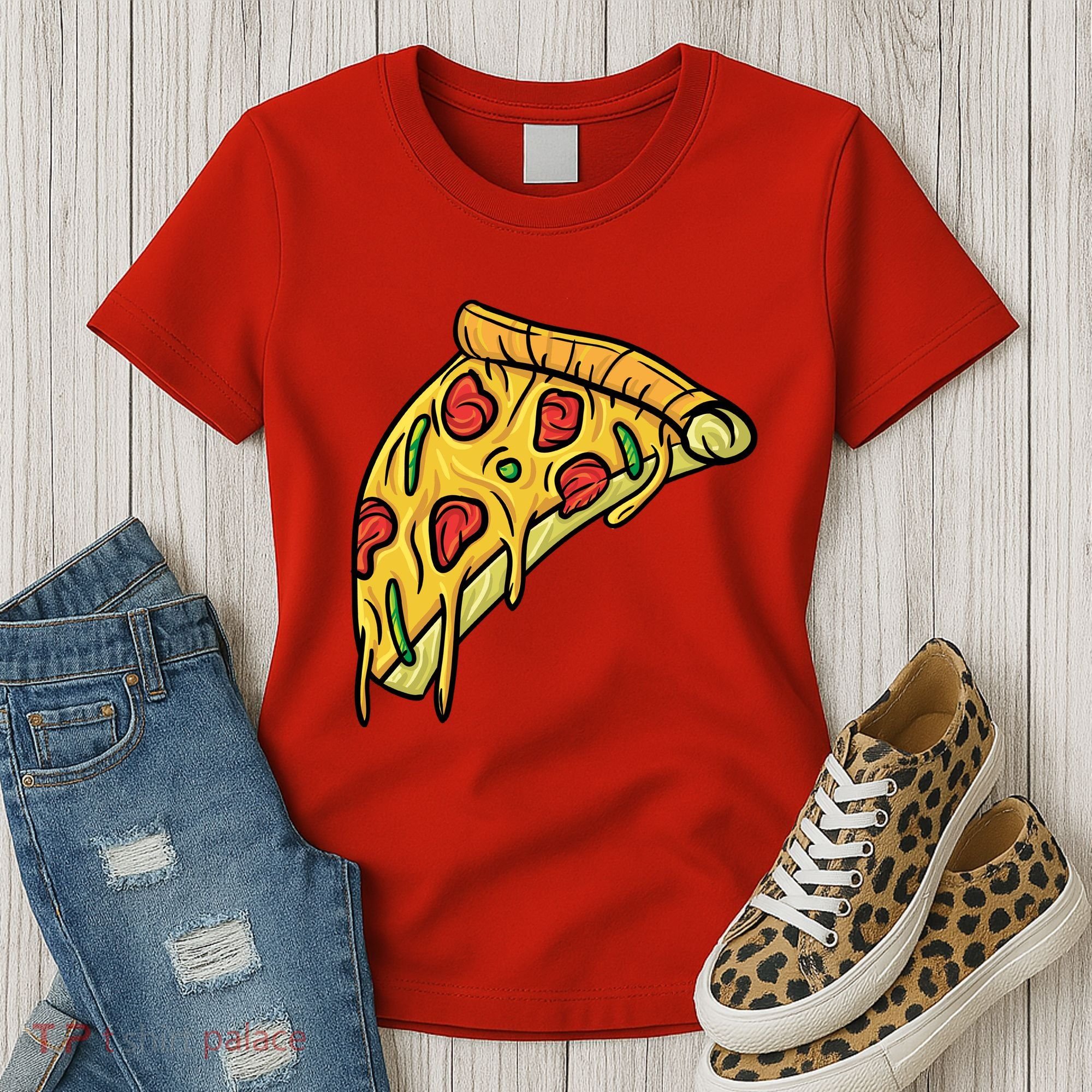 Pizza Lovers, Greasy Slice Of Pizza Women's T-Shirt