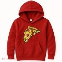 Pizza Lovers, Greasy Slice Of Pizza Kids Hoodie thumb 0