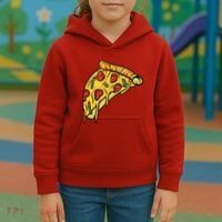 Pizza Lovers, Greasy Slice Of Pizza Kids Hoodie thumb 3