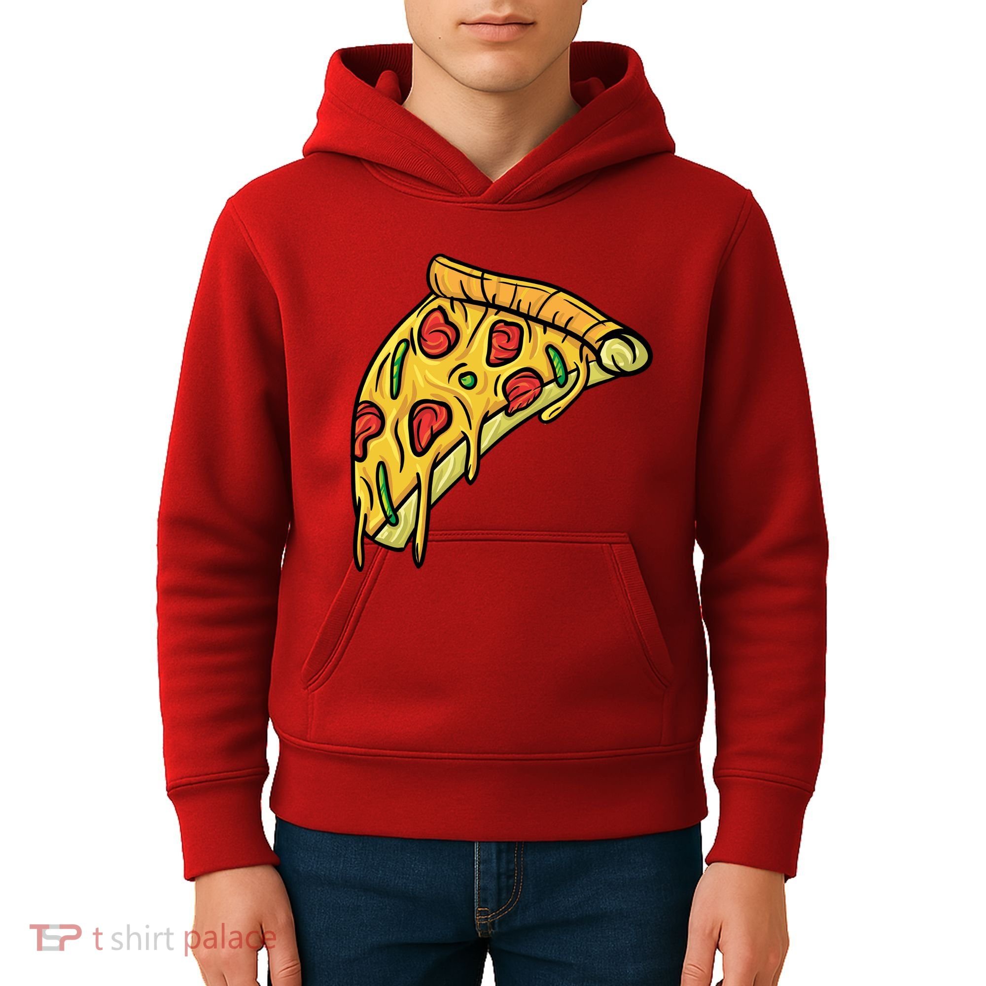 Pizza Lovers, Greasy Slice Of Pizza Kids Hoodie