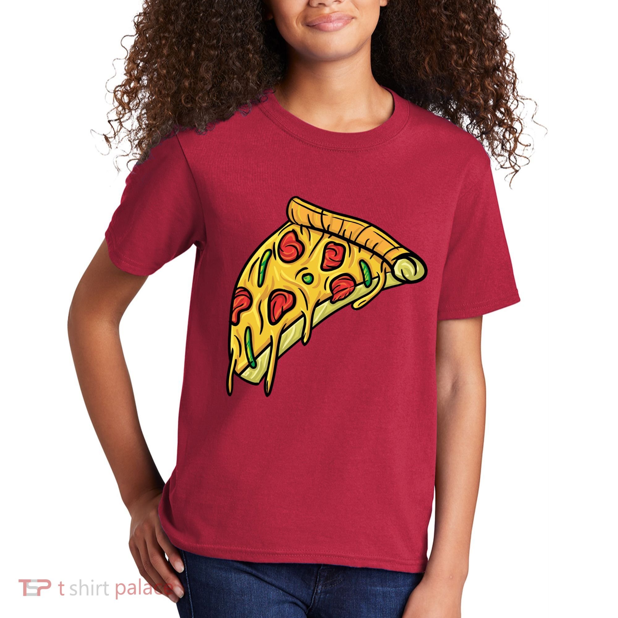 Pizza Lovers, Greasy Slice Of Pizza Kids T-Shirt
