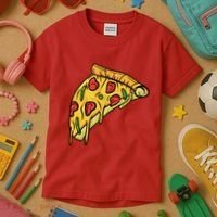Pizza Lovers, Greasy Slice Of Pizza Kids T-Shirt thumb 3