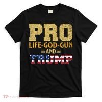 Pro Life God Gun And Trump T-Shirt thumb 0