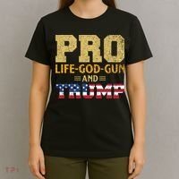 Pro Life God Gun And Trump T-Shirt thumb 4