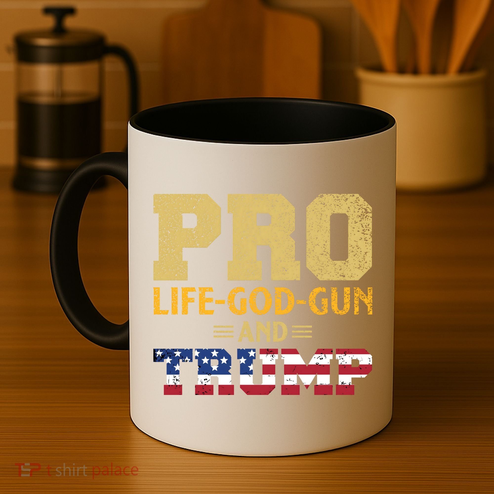 Pro Life God Gun And Trump Coffee Mug