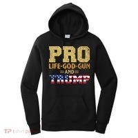 Pro Life God Gun And Trump Women's Hoodie thumb 0