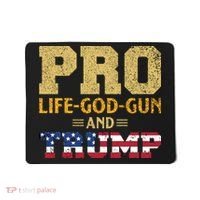 Pro Life God Gun And Trump Mousepad thumb 0
