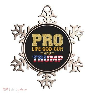Pro Life God Gun And Trump Ornament