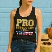 Pro Life God Gun And Trump Women's Tank Top thumb 2