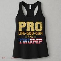 Pro Life God Gun And Trump Women's Tank Top thumb 3