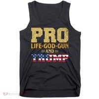 Pro Life God Gun And Trump Tank Top thumb 0