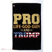 Pro Life God Gun And Trump Golf Towel thumb 0