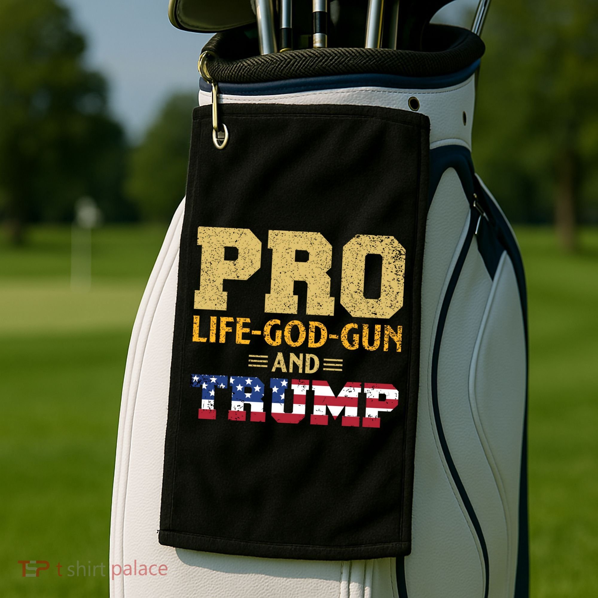 Pro Life God Gun And Trump Golf Towel