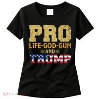 Pro Life God Gun And Trump Women's T-Shirt thumb 0
