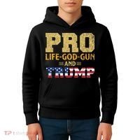 Pro Life God Gun And Trump Kids Hoodie thumb 4