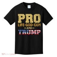 Pro Life God Gun And Trump Kids T-Shirt thumb 0