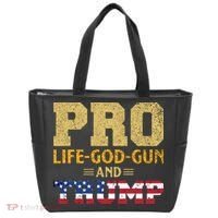 Pro Life God Gun And Trump Tote Bag thumb 0