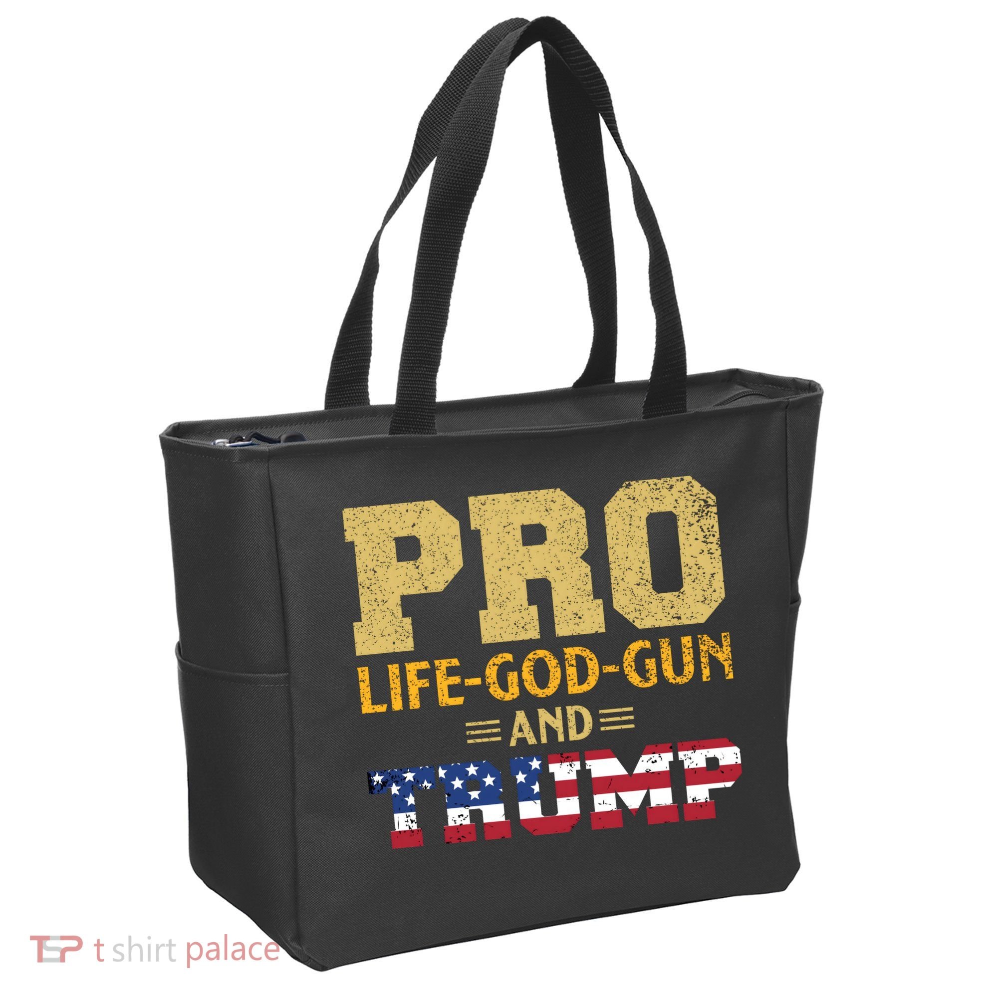 Pro Life God Gun And Trump Tote Bag