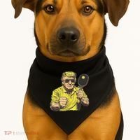 Pickleball Lovers Graphics Pickle Ball USA-Made Doggie Bandana thumb 1