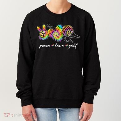 Peace Love Golf Rainbow Gift Women's Sweatshirt