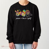 Peace Love Golf Rainbow Gift Women's Sweatshirt thumb 0