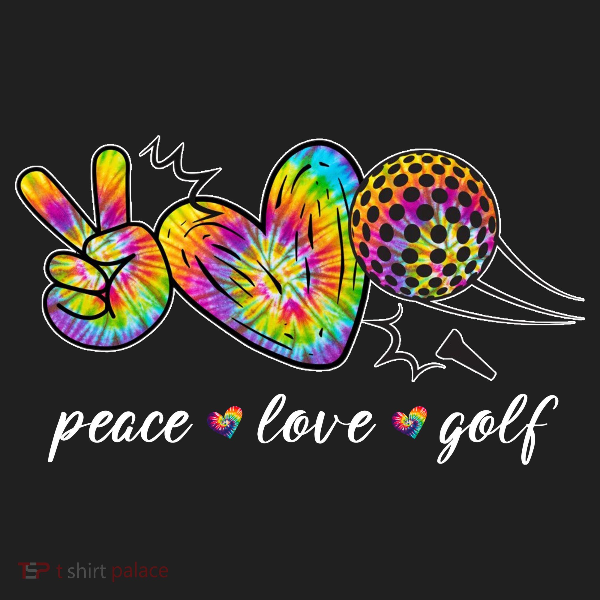 Peace Love Golf Rainbow Gift Women's Sweatshirt