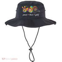 Peace Love Golf Rainbow Gift Bucket Hat thumb 0