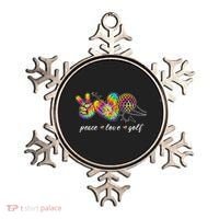 Peace Love Golf Rainbow Gift Ornament thumb 0