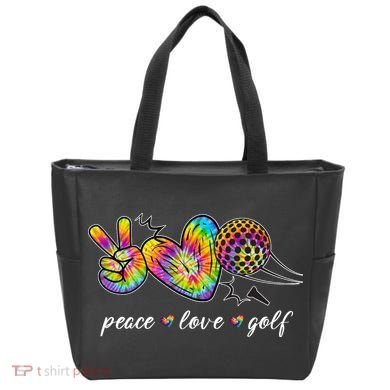 Peace Love Golf Rainbow Gift Tote Bag