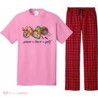 Peace Love Golf Rainbow Gift Pajama Set thumb 0