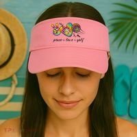 Peace Love Golf Rainbow Gift Visor thumb 2