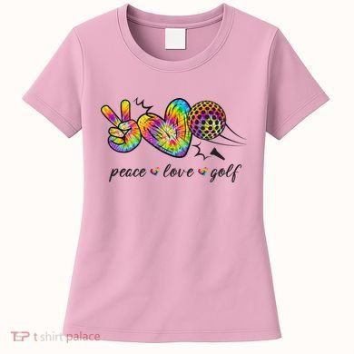Peace Love Golf Rainbow Gift Women's T-Shirt